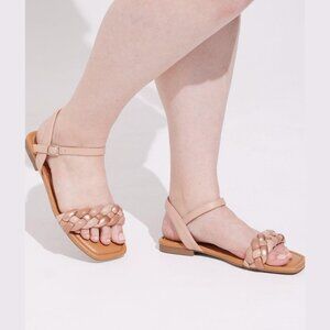 Torrid Beige Braided Gladiator Sandal (11WW)